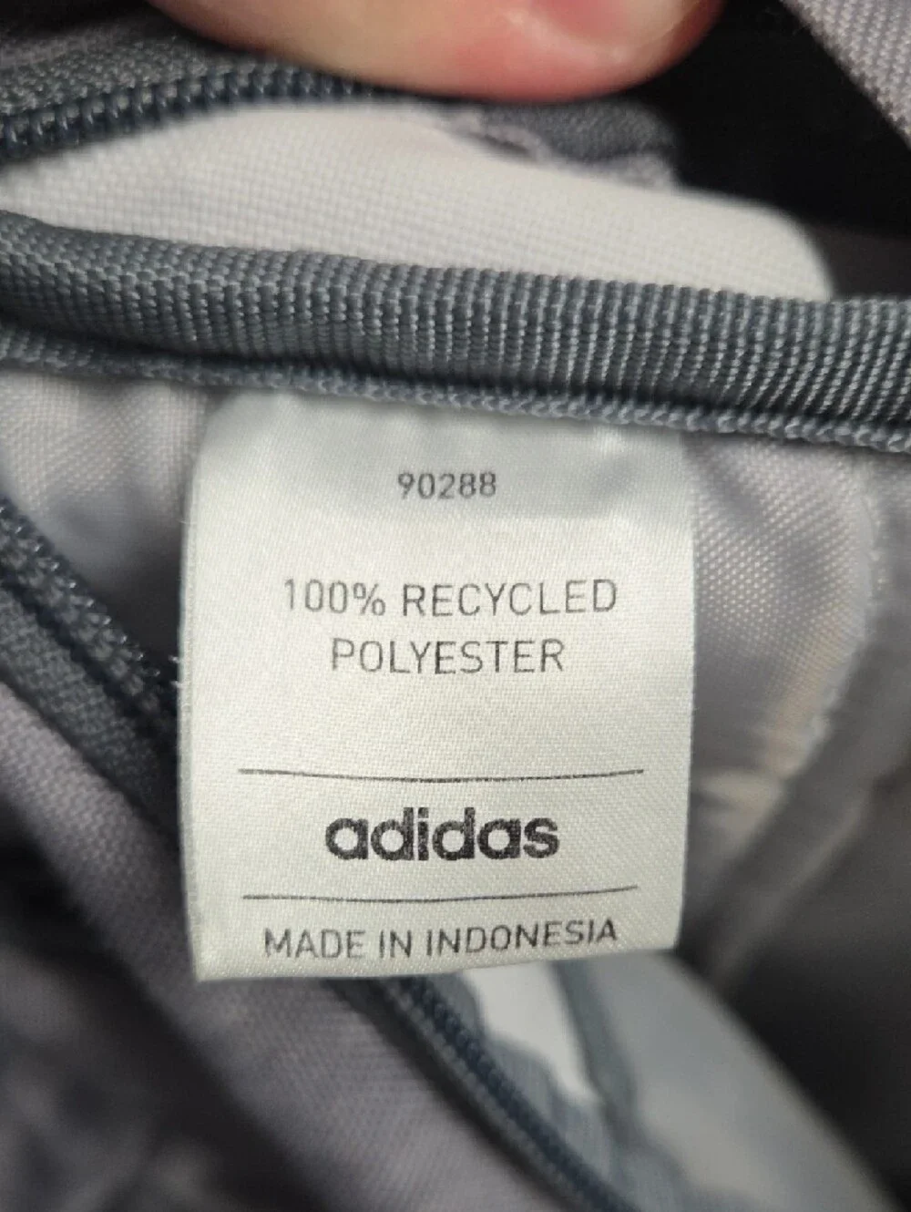 adidas Gray Backpack with Blue Accents